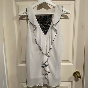 NWOT Ruffle White Dress Shirt